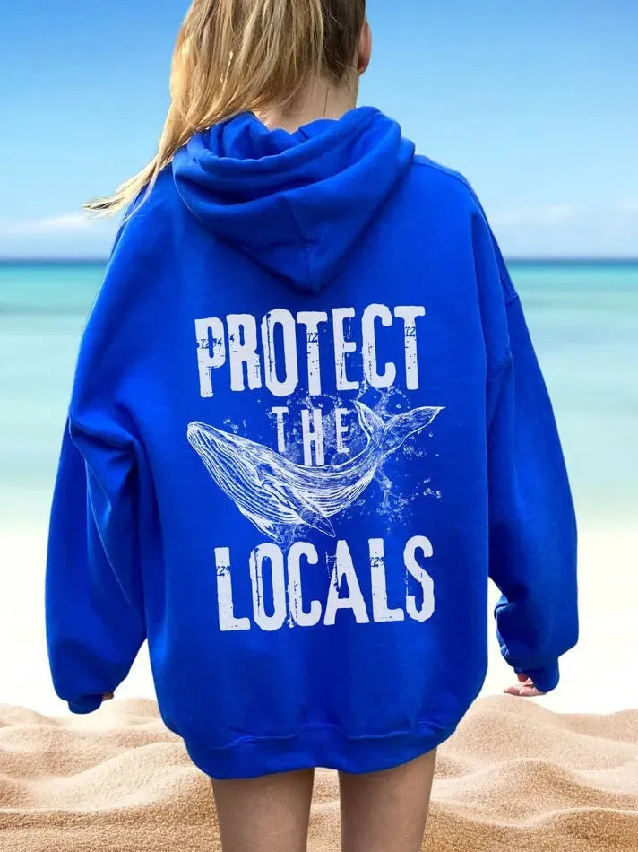 Damen Hoodie Protect the Locals Wale - Bellarte Enchanté Damen Hoodie Protect the Locals Wale